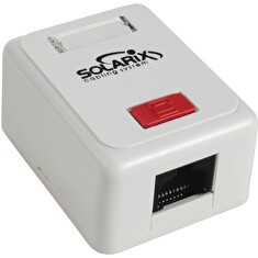 Zásuvka Solarix CAT5E UTP 1 x RJ45 na omítku bílá