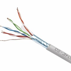 Gembird FTP kabel drát, cat. 5e, 0.51 mm CCA, 305m, šedý