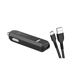 AVACOM CarMAX 2 nabíječka do auta 2x Qualcomm Quick Charge 2.0, černá barva (USB-C kabel)