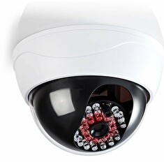 NEDIS atrapa bezpečnostní kamery s infračervenou LED/ kopulovitá/ IP44/ venkovní i vnitřní/ bílá