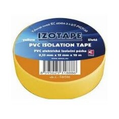 PremiumCord Izolační páska PVC 15/10 žlutá