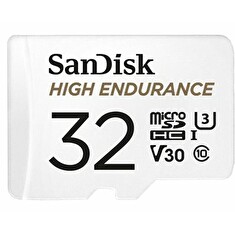SanDisk High Endurance - Paměťová karta flash (adaptér microSDHC - SD zahrnuto) - 32 GB - Video Class V30 / UHS-I U3 / Class10 - microSDHC UHS-I