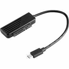 AKASA redukce z 2,5" SSD/HDD na USB 3.1 Type-C / AK-AU3-06BK / 20cm / černá