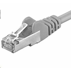 Premiumcord Patch kabel Cat5E S-FTP, AWG 26/7, délka 20m, šedá