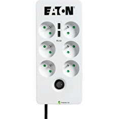 EATON Protection Box 6 USB FR, přepěťová ochrana, 6 výstupů, zatížení 10A, 2x USB port