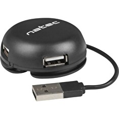 Natec Hub USB 2.0 BUMBLEBEE 4-ports, Black
