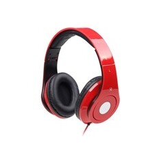 Gembird stereo sluchátka, DETROIT, Mini Jack, červené, 1.5m