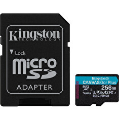 256GB microSDXC Kingston Canvas Go! Plus A2 U3 V30 170MB/s + adapter