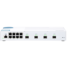 QNAP managovatelný switch QSW-M408S (12portů: 8x Gigabit port + 4x 10G SFP+ porty)