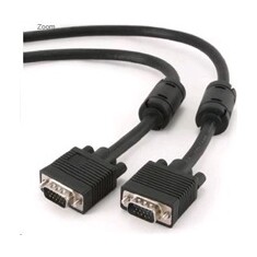 Gembird VGA HD kabel 15pin samec/15pin samec (dvojité stínění s ferity) 5m černý