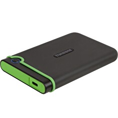 TRANSCEND 4TB StoreJet 25M3C SLIM, 2.5”, USB-C (3.1 Gen 1) Externí Anti-Shock disk, tenký profil, šedo/zelený