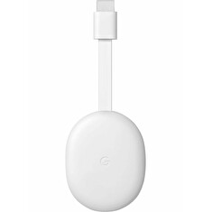 Google mini počítač Chromecast 4 Google TV/ 4K Ultra HD/ USB-C/ HDMI/ Wi-Fi/ Google Android TV OS/ bílý