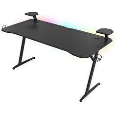 Genesis Holm 510 RGB - herní stůl s RGB podsvícením, 160x75cm, 3xUSB 3.0, bezdrátová nabíječka