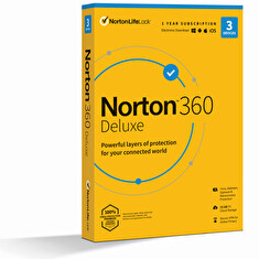 NORTON 360 DELUXE 25GB CZ 1uživatel pro 3 zařízení na 1rok_CZ box
