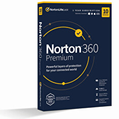 NORTON 360 PREMIUM 75GB CZ 1 uživatel pro 10 zařízení na 1rok_CZ box