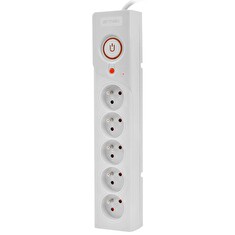 ARMAC SURGE PROTECTOR Z5 5M 5X FRENCH OUTLETS 10A CABLE ORGANIZER GREY