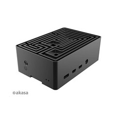 AKASA case Maze, pro Raspberry Pi 4, hliník, černá