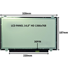 LCD PANEL 14,0" HD 1366x768 30PIN MATNÝ / ÚCHYTY NAHOŘE A DOLE