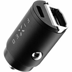 Nabíječka FIXED s USB-C a USB-A výstupem v miniaturním provedení, podpora PD, 30W, černá