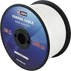 Emos koaxiální kabel CB100F, vnitřní, 6.5mm, měď. drát, 100m, cívka