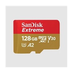 SanDisk micro SDXC karta 128GB Extreme (190 MB/s Class 10, UHS-I U3 V30) + adaptér