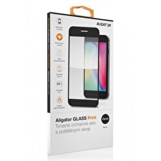 Aligator Ochranné tvrzené sklo GLASS PRINT, iPhone 14 Pro, černá, celoplošné lepení