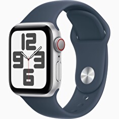 Apple Watch SE Cell/40mm/Silver/Sport Band/Storm Blue/-M/L