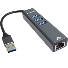 PremiumCord Adapter USB3.0 - RJ45 + 3x USB 3.0