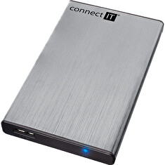 CONNECT IT externí box LITE pro HDD 2,5" SATA, USB 3.0 stříbrný