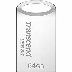 Transcend 64GB JetFlash 710S, USB 3.1 flash disk, malé rozměry, stříbrný kov
