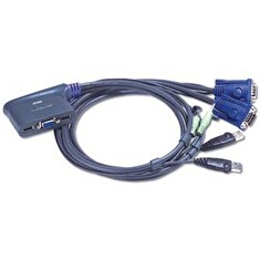 Aten 2-port KVM USB mini, 1,8 m kabely audio