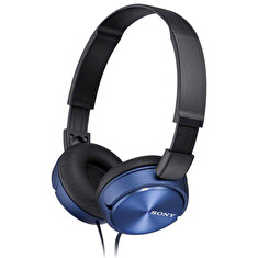 SONY headset náhlavní MDRZX310APL/ sluchátka drátová + mikrofon/ 3,5mm jack/ citlivost 98 dB/mW/ modrá