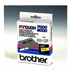 BROTHER laminovaná páska TXE-621/ žlutá-černá/ 9mm
