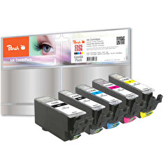 Inkoust Peach CLI-526C,M,Y,B+PGI-525 Combi Pack kompatibilní barevná+černá PI100-133 pro Canon Pixma IP4850 (4x10ml, 1x1