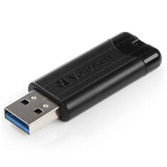 Verbatim PinStripe 128GB USB 3.0 flashdisk, černý