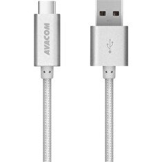 Kabel AVACOM TPC-100S USB - USB Type-C, 100cm, stříbrná