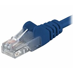 PremiumCord - Patch kabel - RJ-45 (M) do RJ-45 (M) - 3 m - UTP - CAT 6 - lisovaný, provedení bez hrbolků - modrá