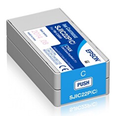 Epson SJIC22PC - inkoust cyan (azurová) pro tiskárnyTM-C3500