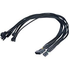 AKASA kabel FLEXA FP5/ pro synchronizaci 5 ventilátorů se základní deskou/ 5 x 4pin PWM/ 45cm