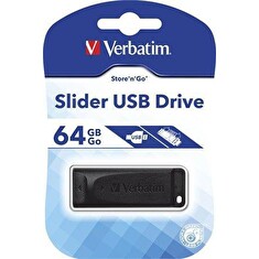64GB USB Flash 2.0 "Slider", VERBATIM, černý