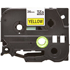Páska TZE-661 (TZE661) kompatibilní pro Brother, 36mm, žlutá/černá, laminovaná, délka 8m