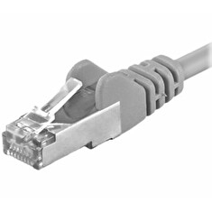 PremiumCord - Patch kabel - RJ-45 (M) do RJ-45 (M) - 50 cm - SFTP, PiMF - CAT 6a - lisovaný, provedení bez hrbolků - šedá