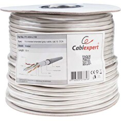 Gembird FTP stíněný instalační kabel, kat. 6, 7*0,18mm, CCA, 100m, šedý