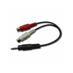Gembird kabel audio stereo minijack -> 2x RCA (CINCH) samice 0,2M