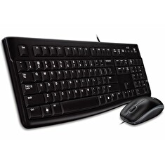 LOGITECH set MK120/ Drátová klávesnice + myš/ USB/ CZ/ černý