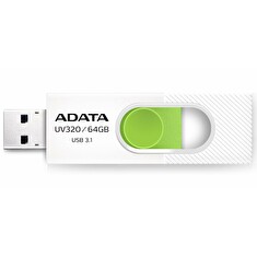 ADATA flash disk 64GB UV320 USB 3.1 bílo-zelený