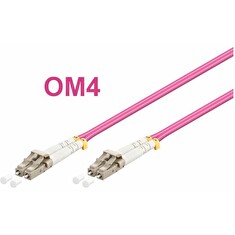 Optický patch kabel duplex LC-LC 50/125 MM 2m OM4