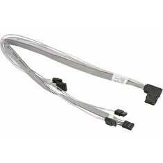 Supermicro Internal Right Angle MiniSAS SFF-8087 to 4 SATA 52/42/41/51cm with Sideband 52cm Cable (CBL-SAST-0654)
