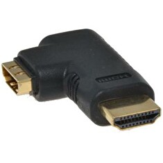 PremiumCord HDMI adapter19pin, F/M, 90° levá
