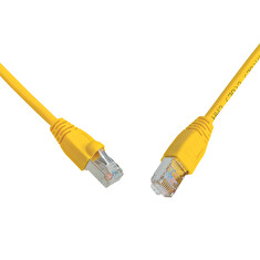 Patch kabel CAT6 UTP PVC 0,5m žlutý snag proof
